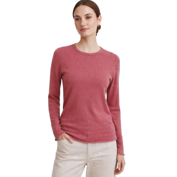 Elena Solano Sweaters - Elena Solano 100% Cashmere Knit Sweater Dusty Pink Sz M (S)